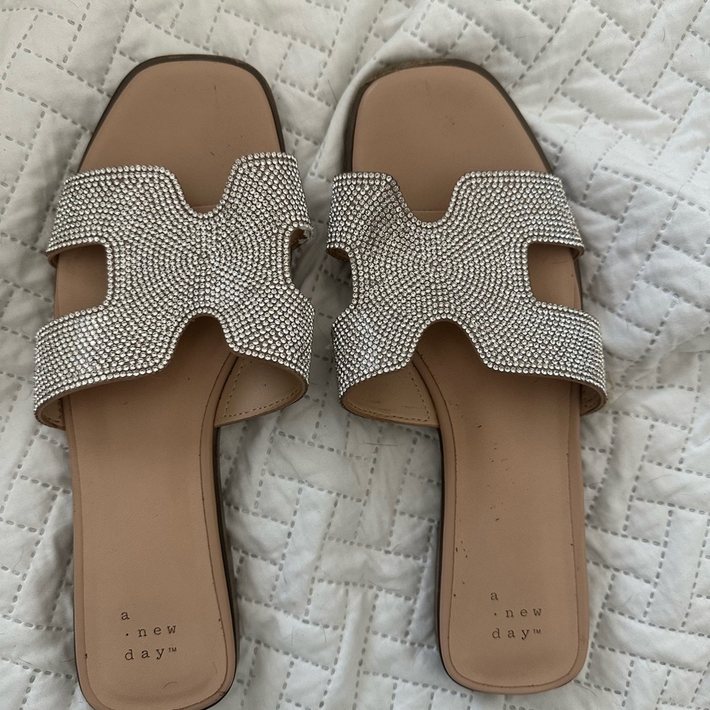A New Day Women's Sparkling Silver Sandals